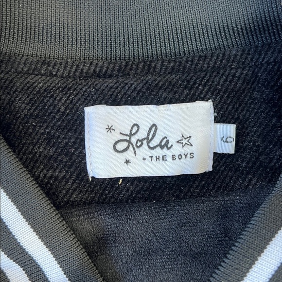 Lola + the boys all about the patch varsity bomber jacket girls 6 black - Picture 4 of 9